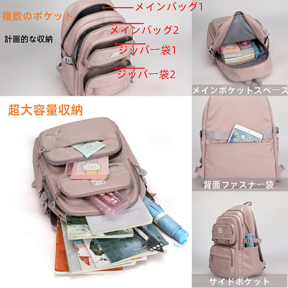 男女兼用 バックパック 大容量 軽量 リュック 防水 多機能 backpack  BS1401