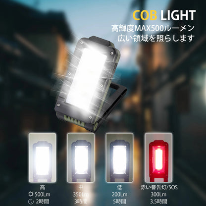 ledスポットライト 懐中電灯 作業灯 作業ライト 充電式 HD0001